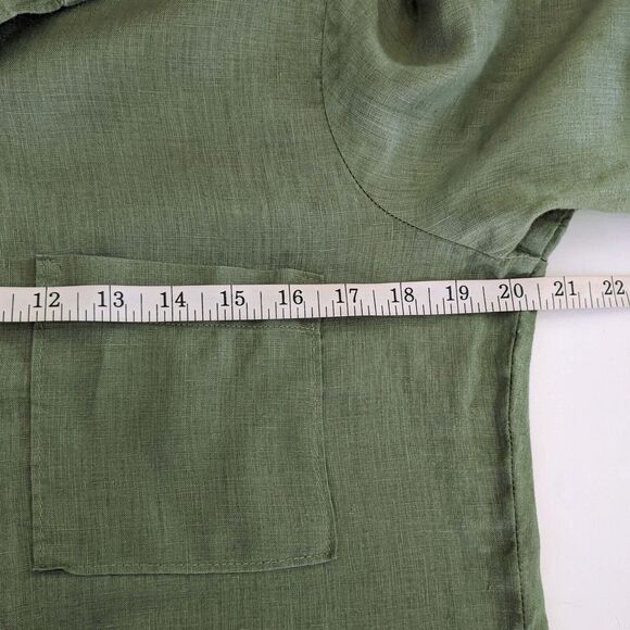 Bella Dahl Womens LG Green 100% Linen Pullover Tunic Top - Picture 8 of 9
